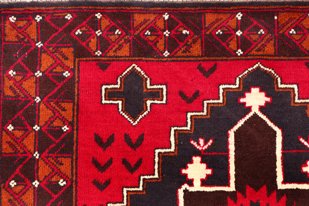 Firebrick Baluchi 3' 6 x 5' 9 - No. 54430 - ALRUG Rug Store