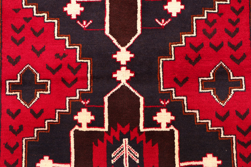 Firebrick Baluchi 3' 6 x 5' 9 - No. 54430 - ALRUG Rug Store