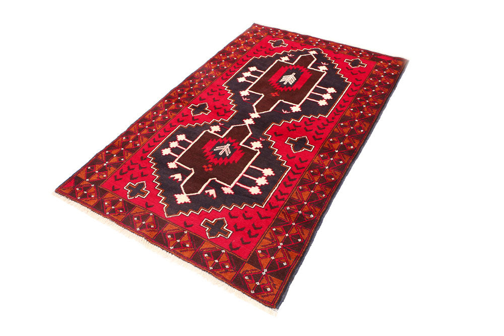 Firebrick Baluchi 3' 6 x 5' 9 - No. 54430 - ALRUG Rug Store
