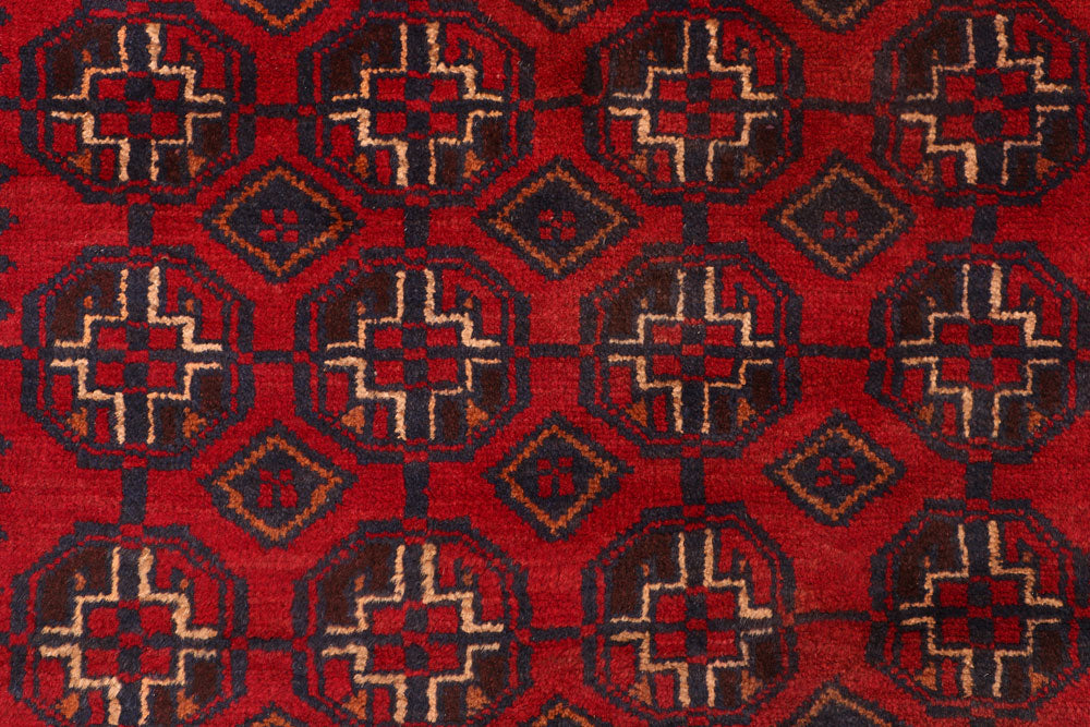 Dark Red Baluchi 3' 2 x 6' 4 - No. 54435 - ALRUG Rug Store