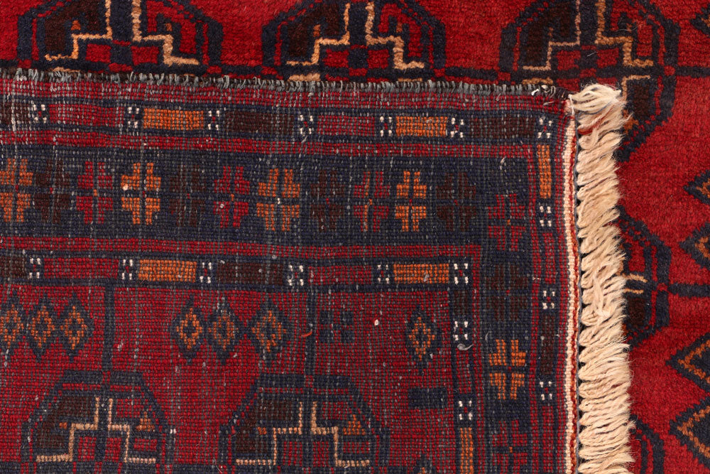 Dark Red Baluchi 3' 2 x 6' 4 - No. 54435 - ALRUG Rug Store