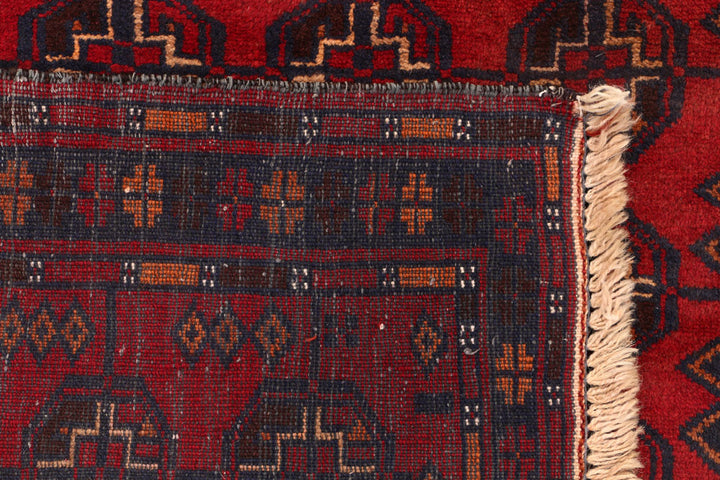 Dark Red Baluchi 3' 2 x 6' 4 - No. 54435 - ALRUG Rug Store