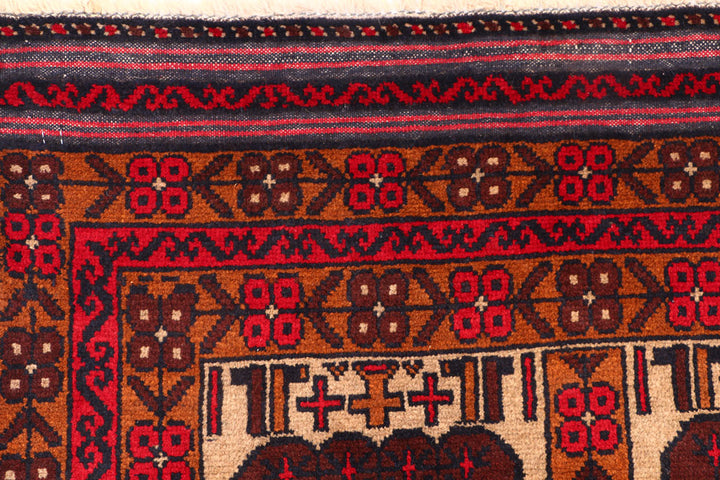 Tan Baluchi 3' 5 x 6' 1 - No. 54439 - ALRUG Rug Store