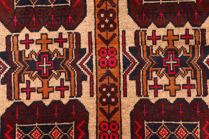 Tan Baluchi 3' 5 x 6' 1 - No. 54439 - ALRUG Rug Store