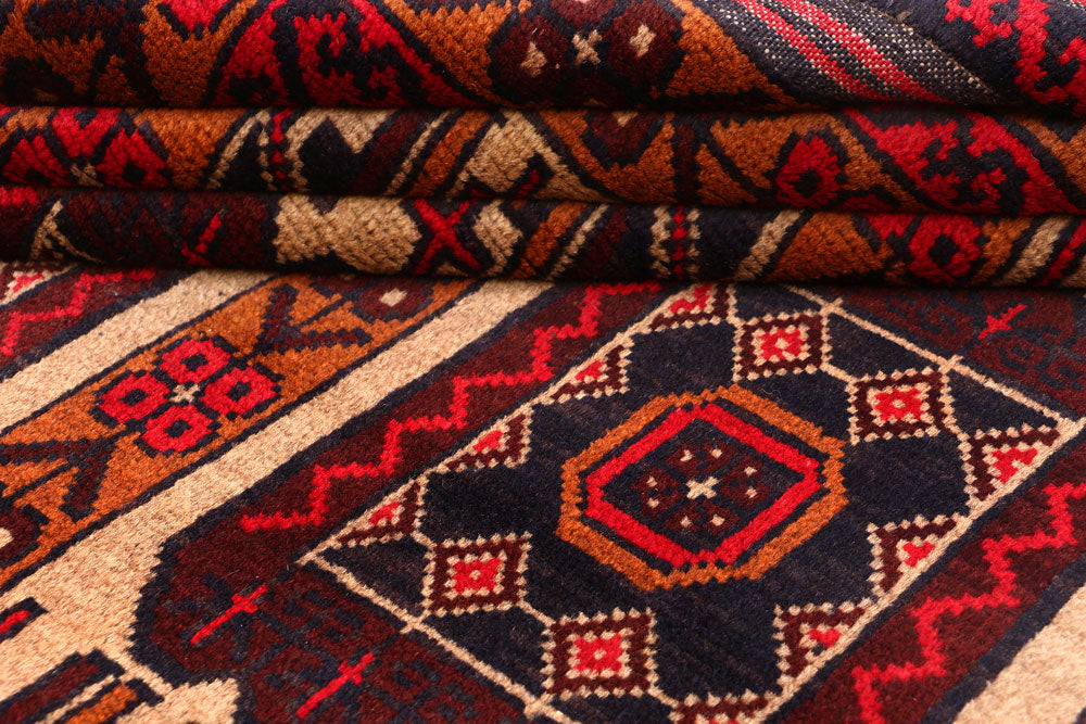 Tan Baluchi 3' 5 x 6' 1 - No. 54439 - ALRUG Rug Store