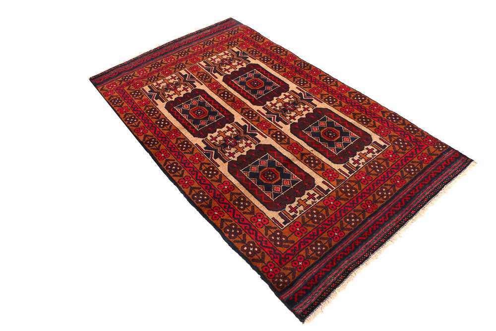 Tan Baluchi 3' 5 x 6' 1 - No. 54439 - ALRUG Rug Store