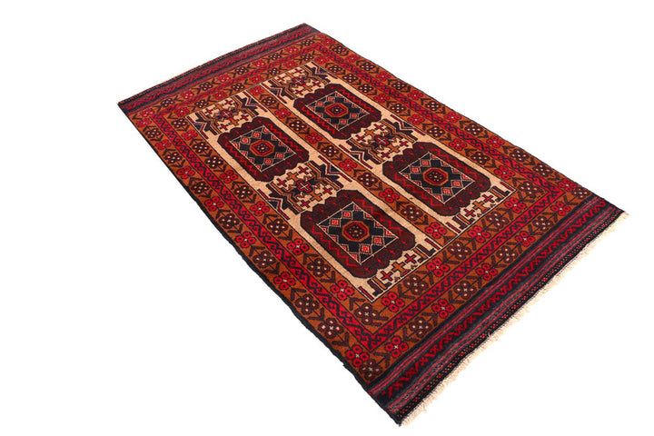 Tan Baluchi 3' 5 x 6' 1 - No. 54439 - ALRUG Rug Store