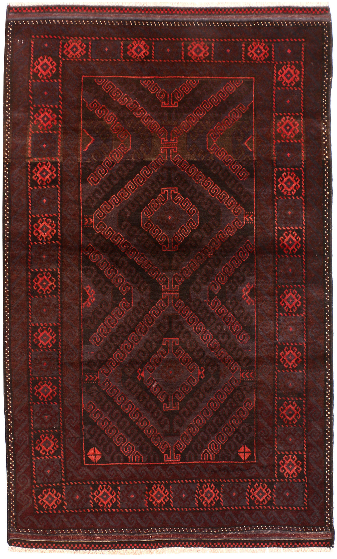 Brown Baluchi 3' 7 x 6' - No. 54441 - ALRUG Rug Store