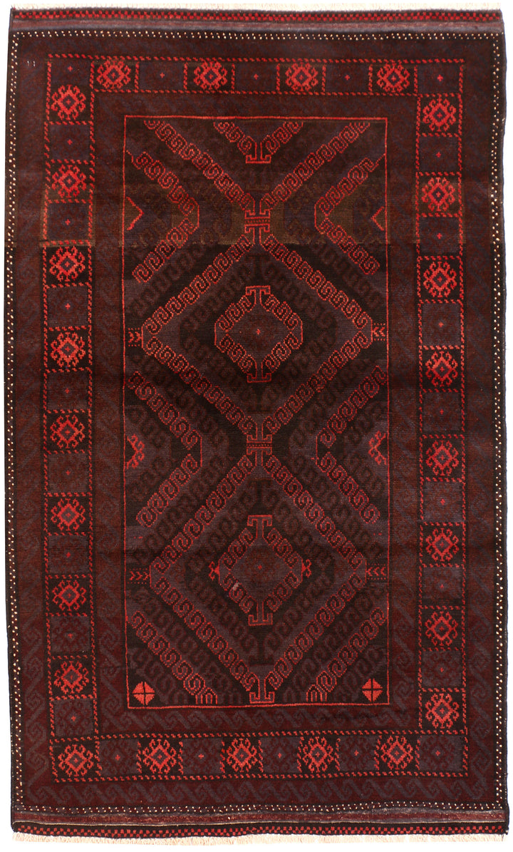 Brown Baluchi 3' 7 x 6' - No. 54441 - ALRUG Rug Store
