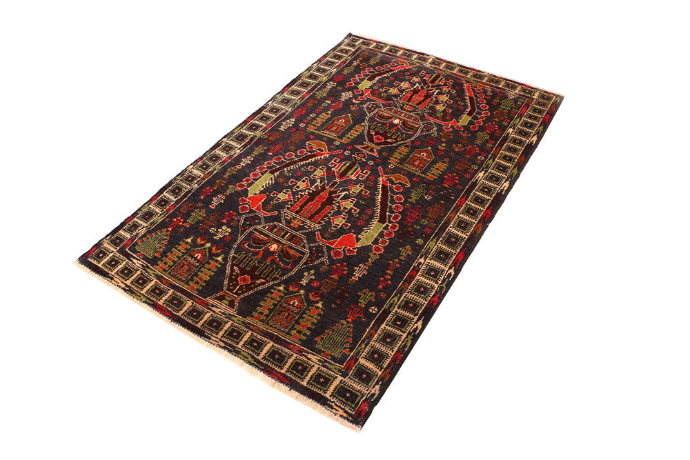 Multi Colored Baluchi 3' 3 x 5' 3 - No. 54446 - ALRUG Rug Store