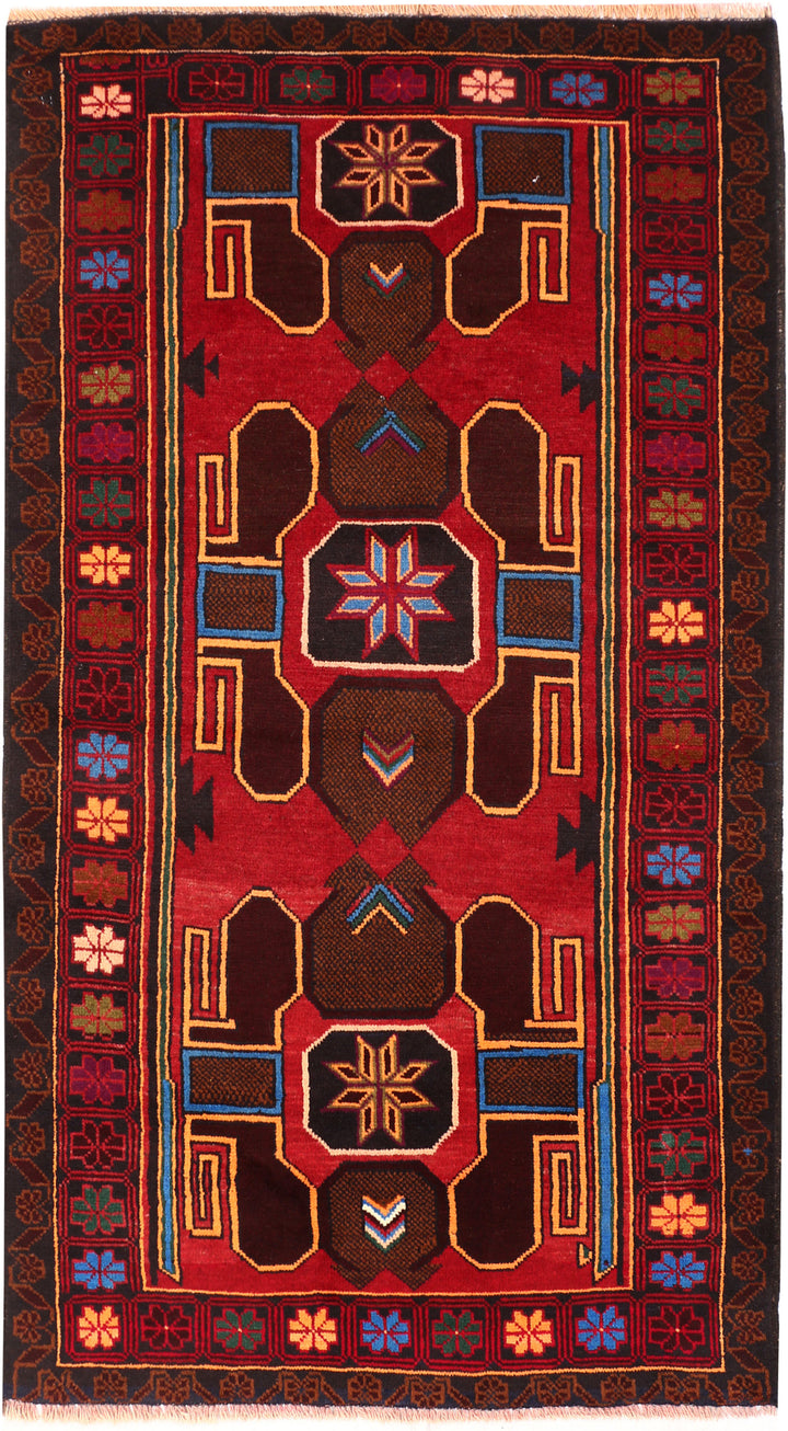 Firebrick Baluchi 3' 4 x 6' 1 - No. 54453 - ALRUG Rug Store