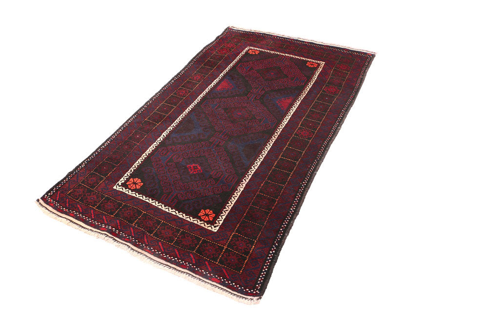 Black Baluchi 3' 3 x 5' 7 - No. 54456 - ALRUG Rug Store