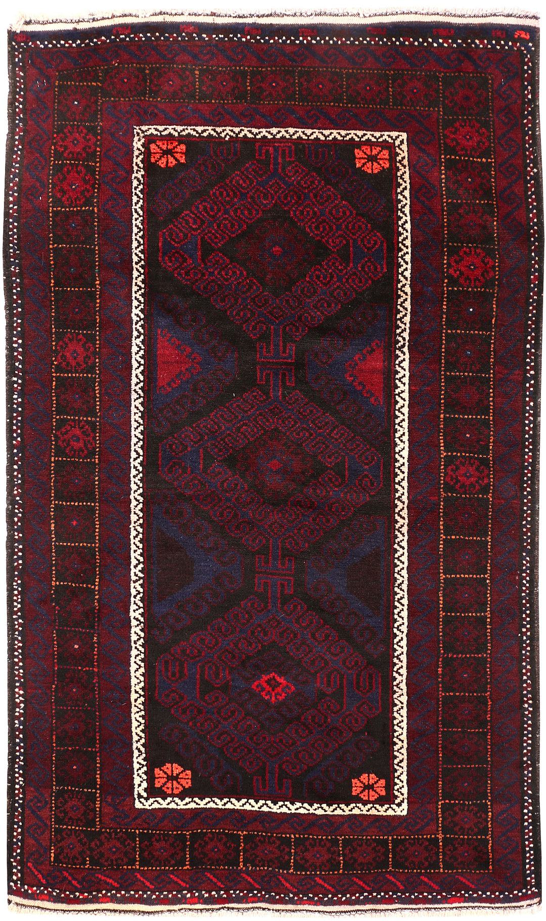 Black Baluchi 3' 3 x 5' 7 - No. 54456 - ALRUG Rug Store