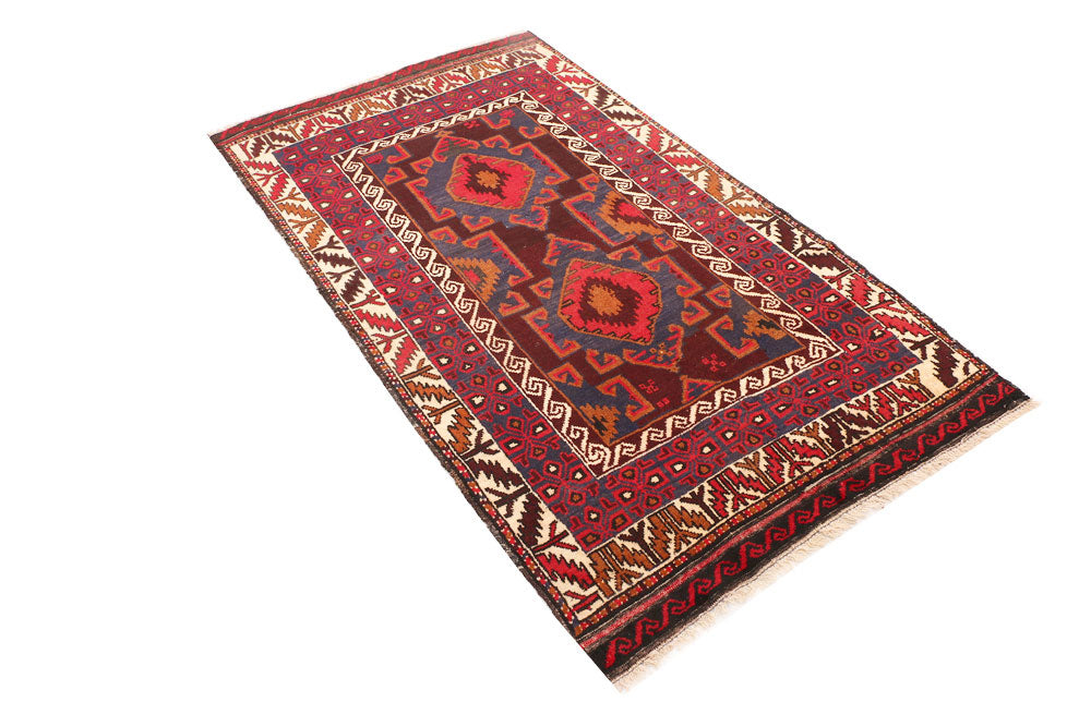 Multi Colored Baluchi 3' 3 x 5' 11 - No. 54459 - ALRUG Rug Store
