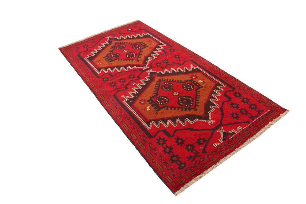 Firebrick Baluchi 3' 4 x 6' 4 - No. 54465 - ALRUG Rug Store
