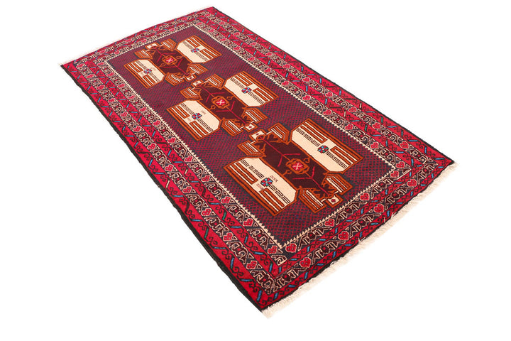 Multi Colored Baluchi 3' 5 x 6' 2 - No. 54473 - ALRUG Rug Store