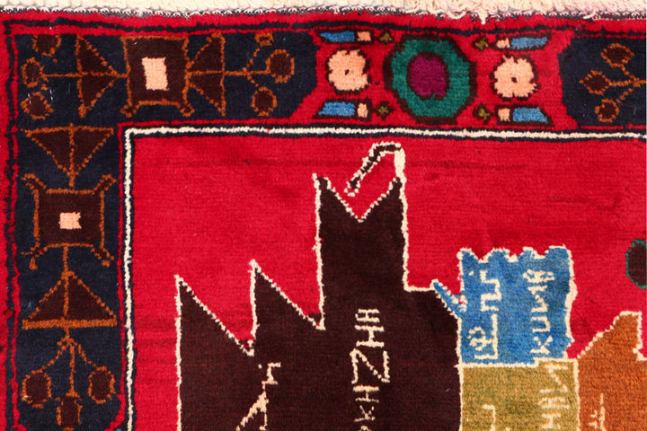 Multi Colored Baluchi 3' 8 x 5' 10 - No. 54475 - ALRUG Rug Store