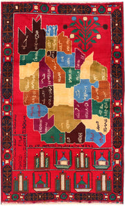 Multi Colored Baluchi 3' 8 x 5' 10 - No. 54475 - ALRUG Rug Store
