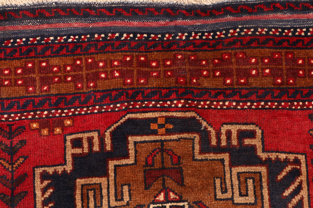 Firebrick Baluchi 3' 6 x 6' - No. 54479 - ALRUG Rug Store