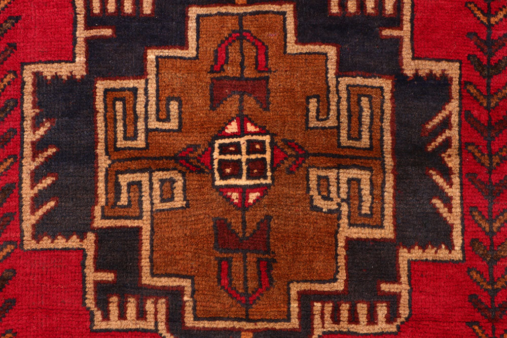 Firebrick Baluchi 3' 6 x 6' - No. 54479 - ALRUG Rug Store