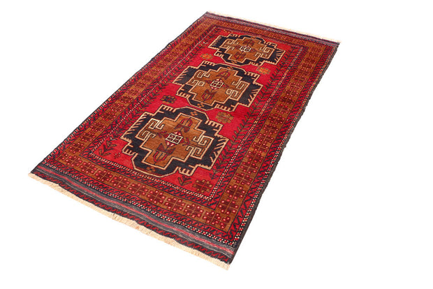 Firebrick Baluchi 3' 6 x 6' - No. 54479 - ALRUG Rug Store