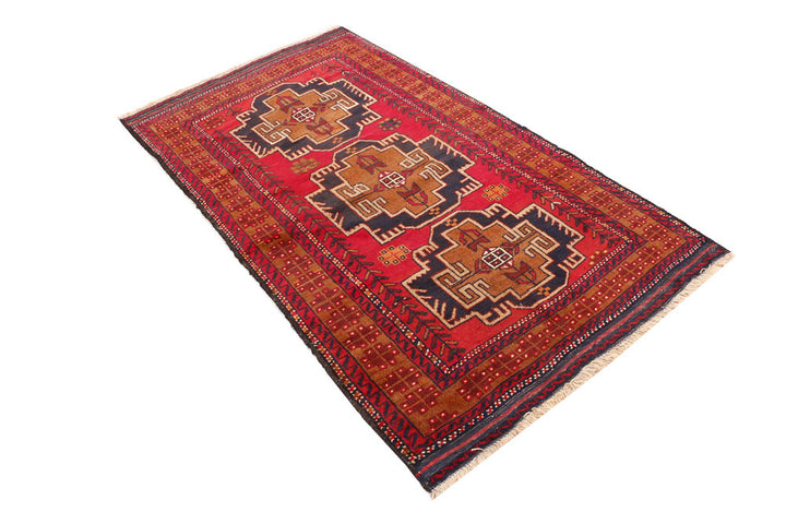 Firebrick Baluchi 3' 6 x 6' - No. 54479 - ALRUG Rug Store