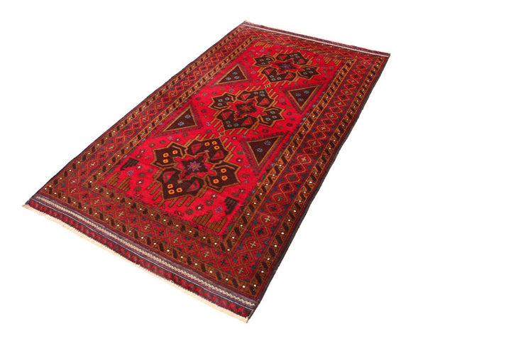 Crimson Baluchi 3' 7 x 6' 6 - No. 54480 - ALRUG Rug Store
