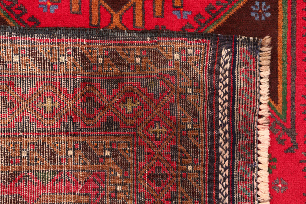 Crimson Baluchi 3' 7 x 6' 6 - No. 54480 - ALRUG Rug Store
