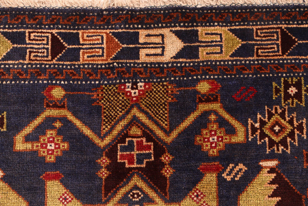 Midnight Blue Baluchi 3' 7 x 6' 3 - No. 54481 - ALRUG Rug Store