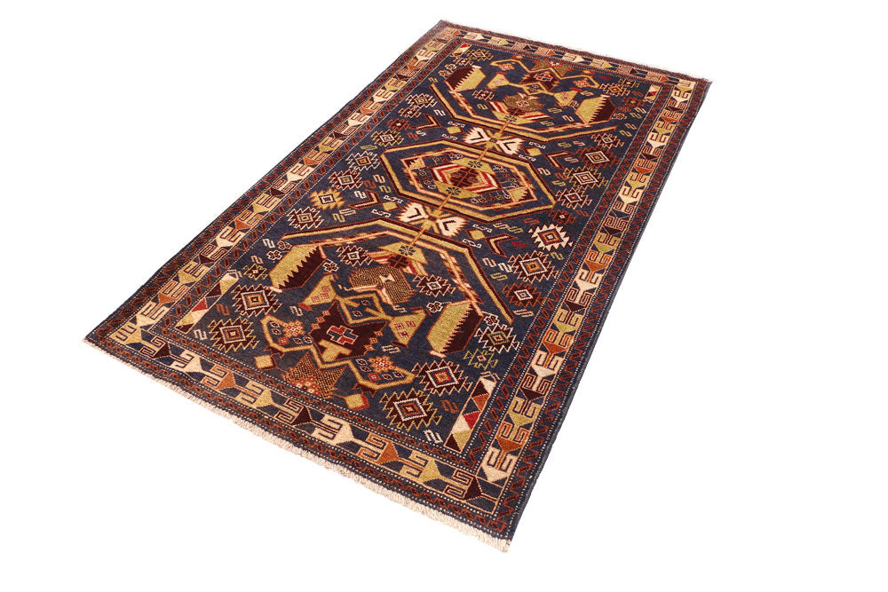 Midnight Blue Baluchi 3' 7 x 6' 3 - No. 54481 - ALRUG Rug Store