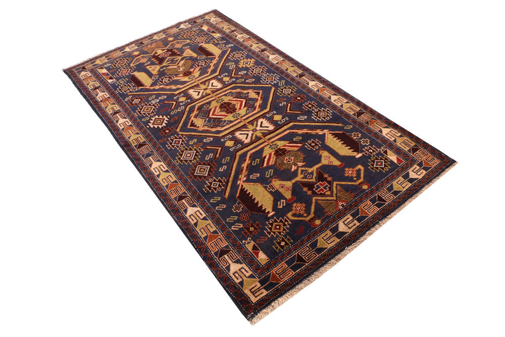 Midnight Blue Baluchi 3' 7 x 6' 3 - No. 54481 - ALRUG Rug Store