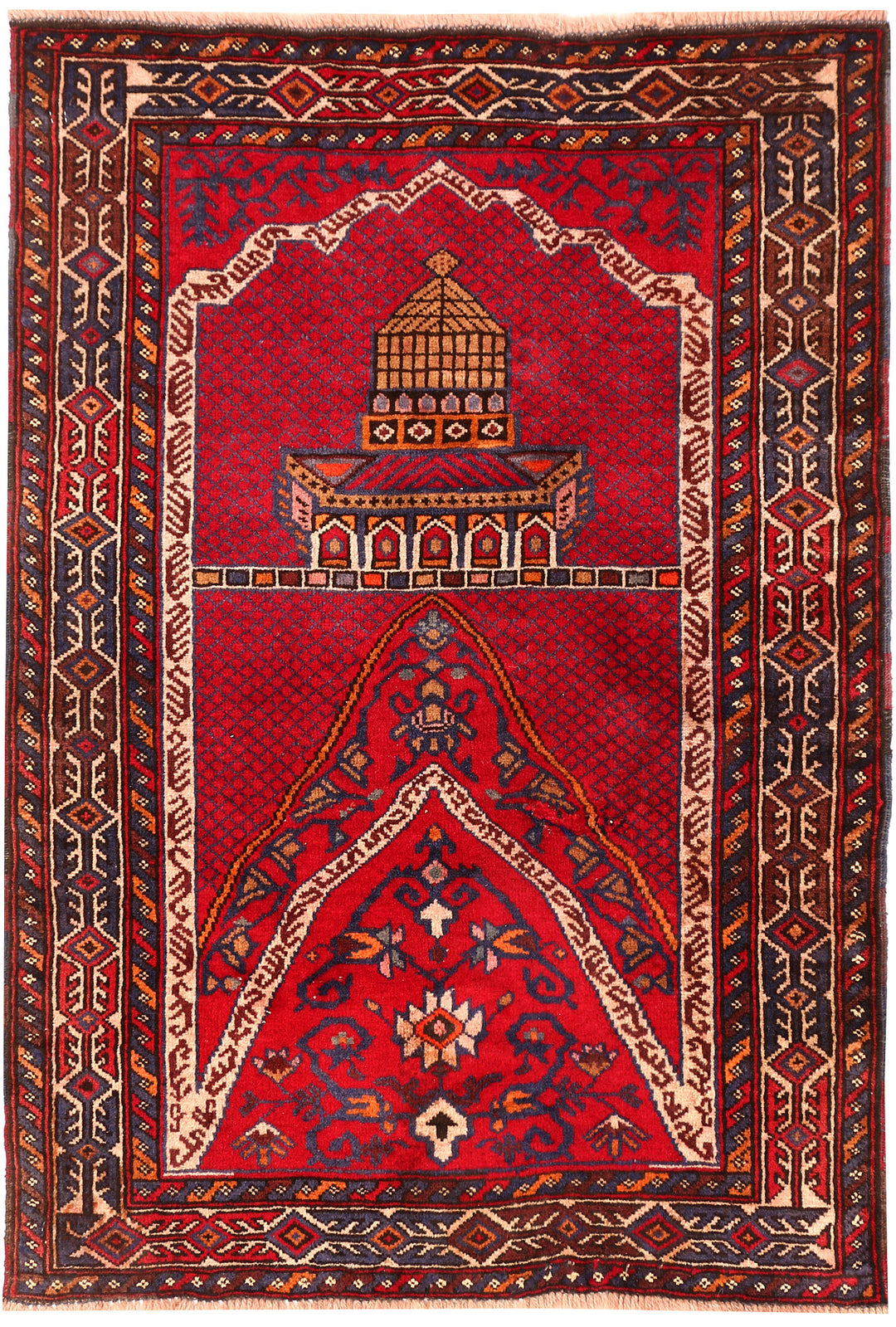 Firebrick Baluchi 2' 10 x 4' - No. 54482 - ALRUG Rug Store