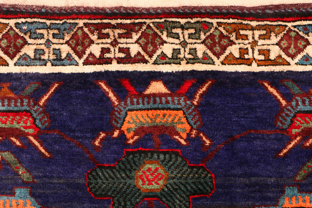 Slate Blue Baluchi 3' 1 x 4' - No. 54487 - ALRUG Rug Store