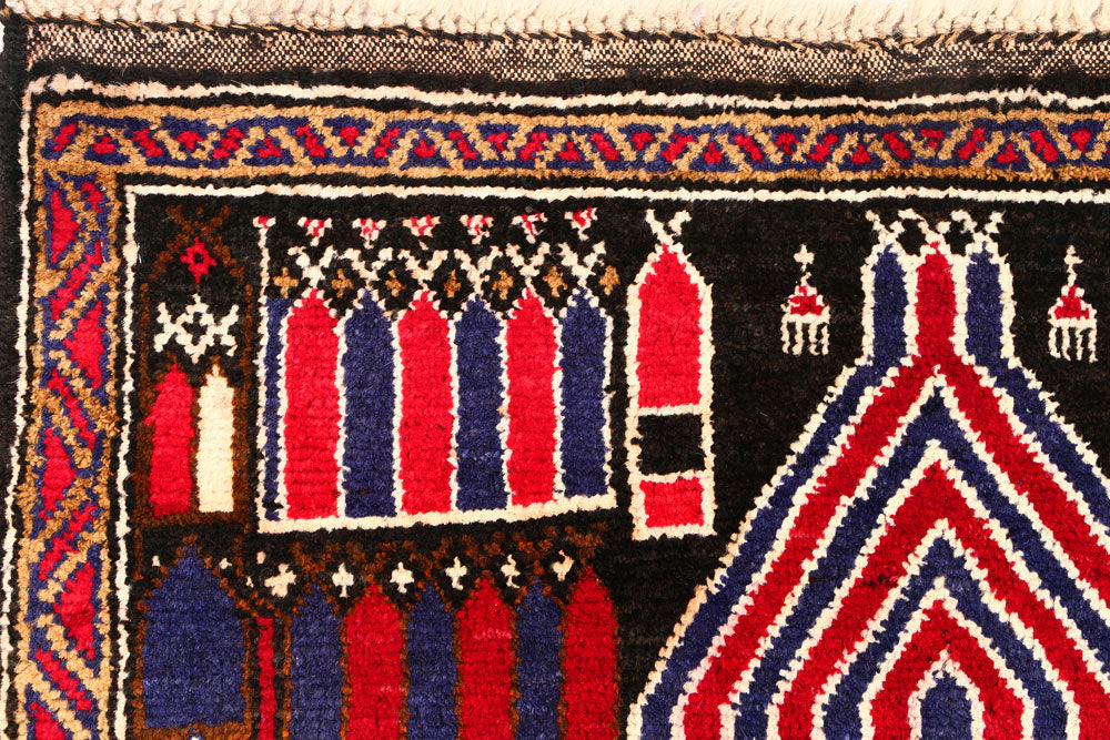 Multi Colored Baluchi 2' 11 x 4' 8 - No. 54491 - ALRUG Rug Store