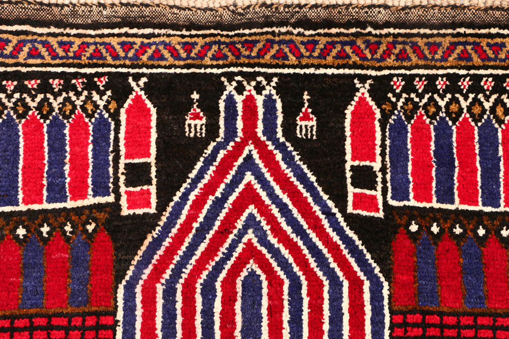 Multi Colored Baluchi 2' 11 x 4' 8 - No. 54491 - ALRUG Rug Store