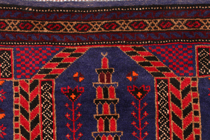 Dark Slateblue Prayer 2' 10 x 4' 6 - No. 54496 - ALRUG Rug Store