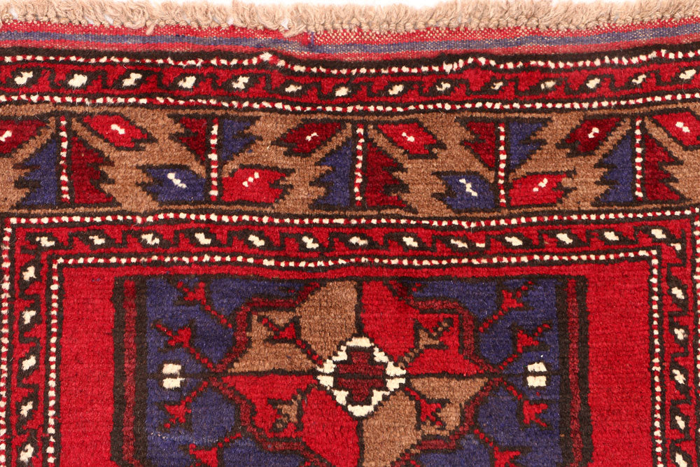 Firebrick Baluchi 2' 10 x 3' 11 - No. 54504 - ALRUG Rug Store