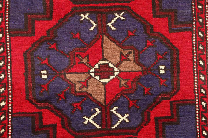 Firebrick Baluchi 2' 10 x 3' 11 - No. 54504 - ALRUG Rug Store