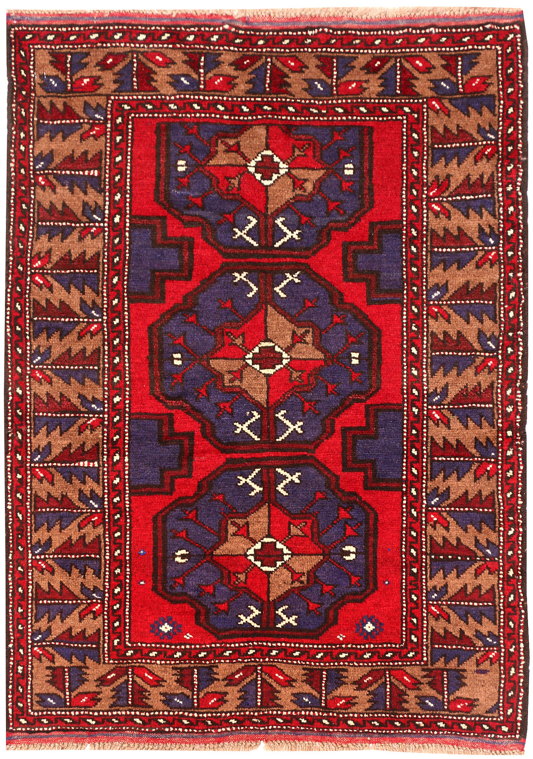 Firebrick Baluchi 2' 10 x 3' 11 - No. 54504 - ALRUG Rug Store