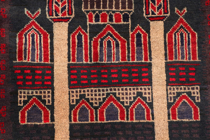 Black Prayer 3' 1 x 4' 5 - No. 54505 - ALRUG Rug Store