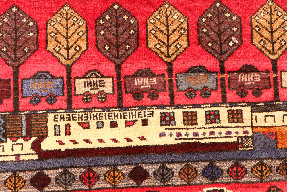 Tomato Baluchi 2' 10 x 4' 1 - No. 54507 - ALRUG Rug Store