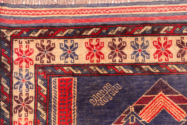 Dark Slateblue Baluchi 3' x 4' 2 - No. 54508 - ALRUG Rug Store