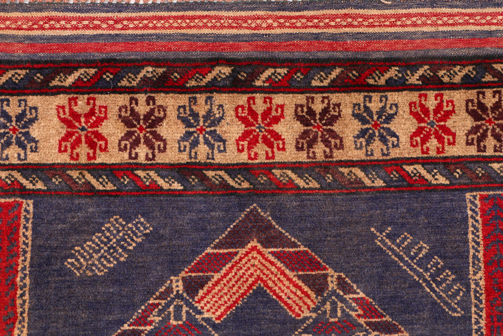 Dark Slateblue Baluchi 3' x 4' 2 - No. 54508 - ALRUG Rug Store