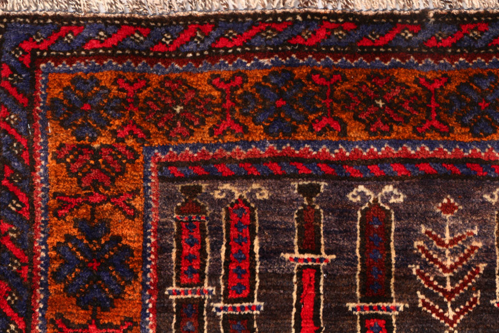 Multi Colored Baluchi 2' 10 x 4' 11 - No. 54511 - ALRUG Rug Store