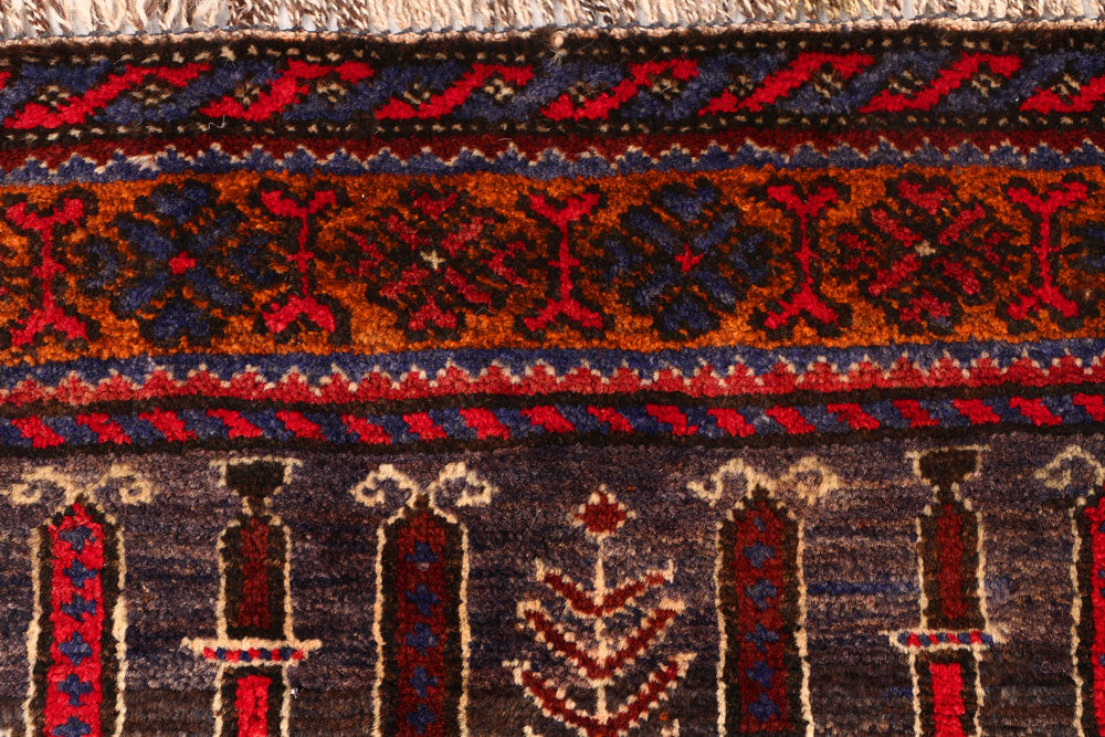 Multi Colored Baluchi 2' 10 x 4' 11 - No. 54511 - ALRUG Rug Store