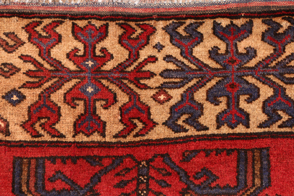 Tomato Baluchi 2' 9 x 3' 11 - No. 54513 - ALRUG Rug Store