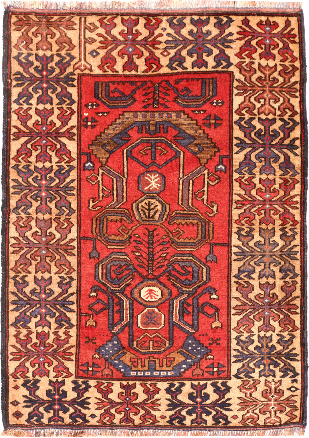 Tomato Baluchi 2' 9 x 3' 11 - No. 54513 - ALRUG Rug Store