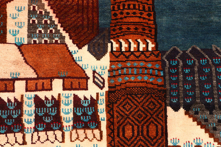 Multi Colored Baluchi 3' x 4' 6 - No. 54515 - ALRUG Rug Store