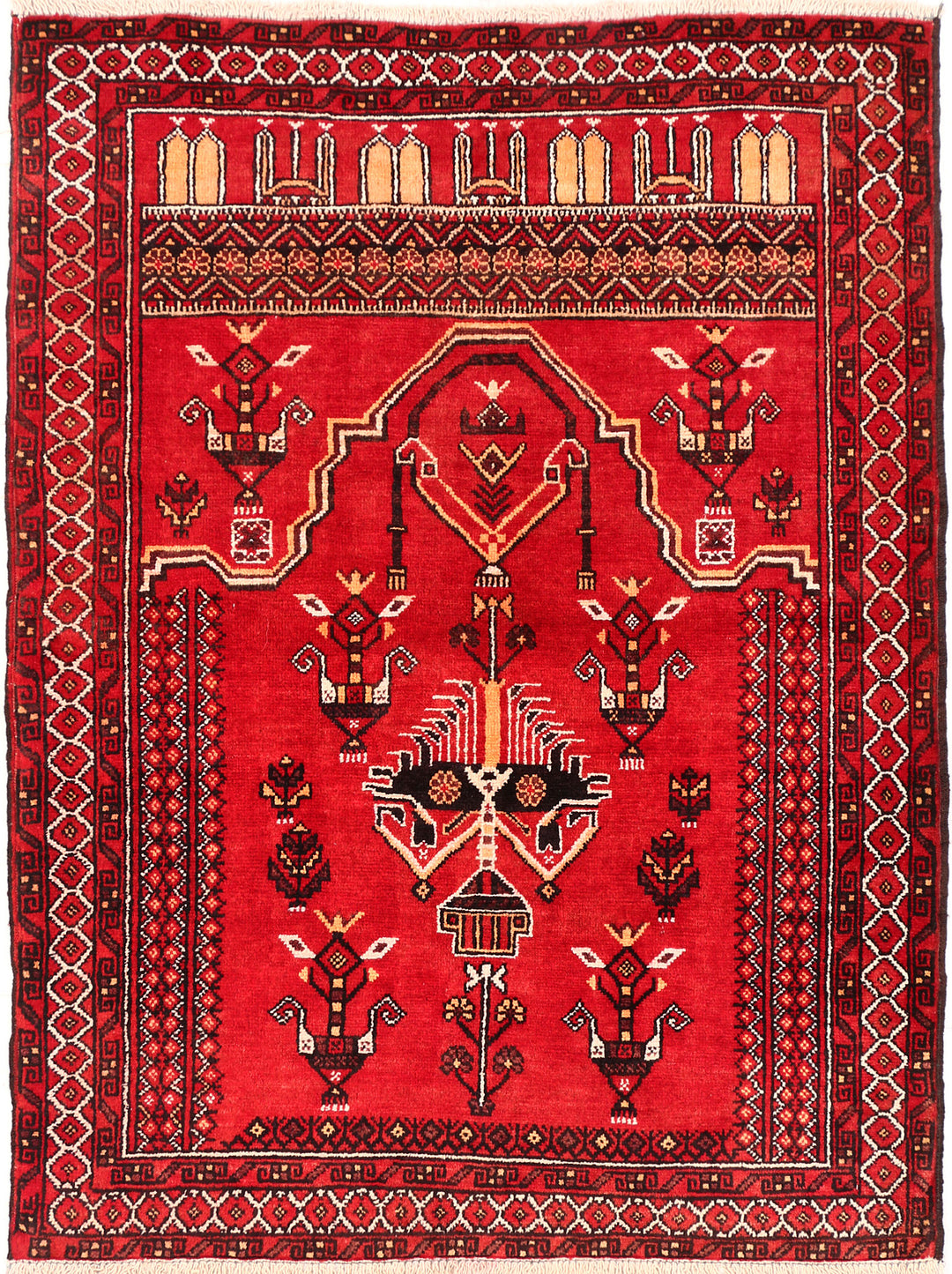 Red Prayer 3' x 3' 11 - No. 54517 - ALRUG Rug Store