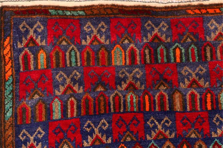 Slate Blue Baluchi 3' 1 x 4' 8 - No. 54518 - ALRUG Rug Store